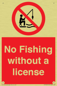 No Fishing without a license